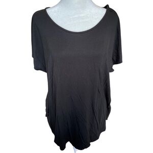 St. Tropez West classic comfy basics black tee XL